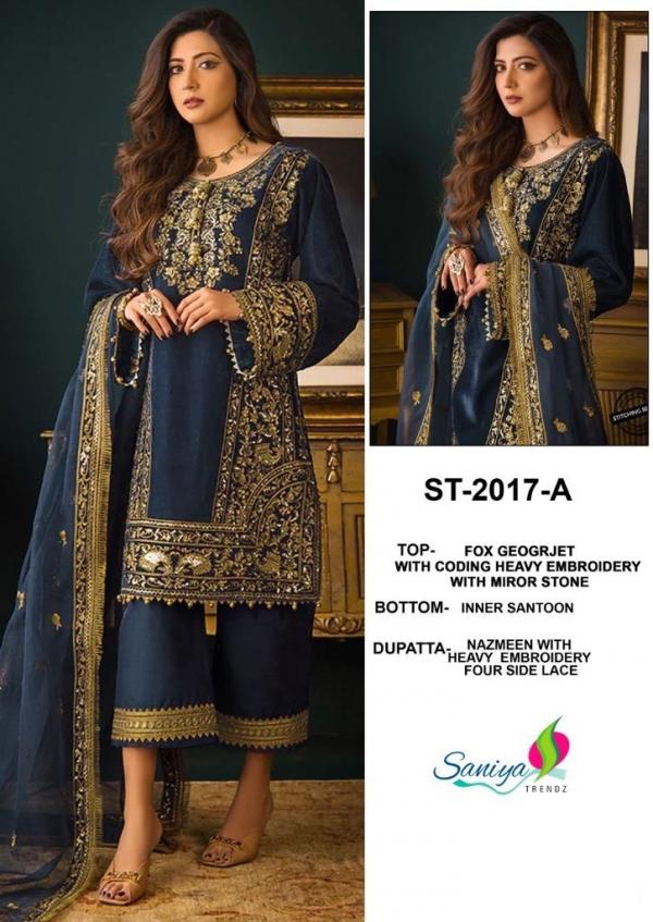 Saniya St 2017 Wedding Wear Designer Pakistani Suit Collection